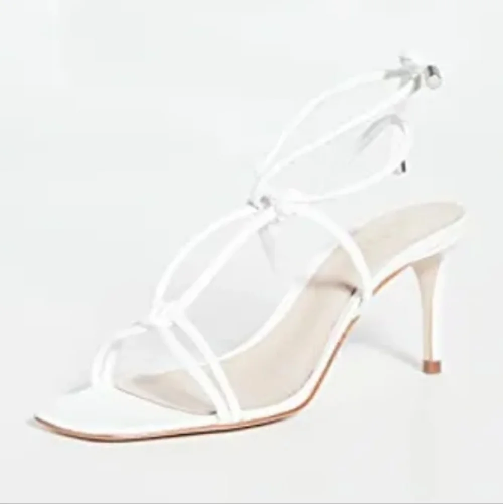 SCHUTZ WHITE belize Knotted Sandals Size 9.5 - Picture 2 of 16